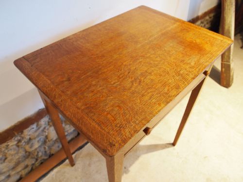 fig 1. Table arts and crafts Heals Cotswold school Quarter swan Oak c1930