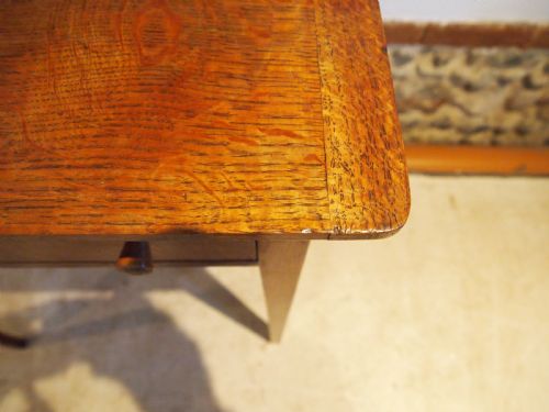 fig 2. Table arts and crafts Heals Cotswold school Quarter swan Oak c1930