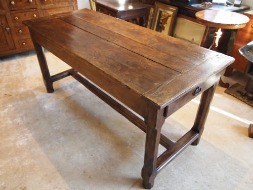 fig 1. Table refectory dining farmhouse French Oak with extension c1820