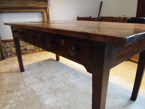 fig 3. Table outstanding rare English Oak refectory dining George IV c1820