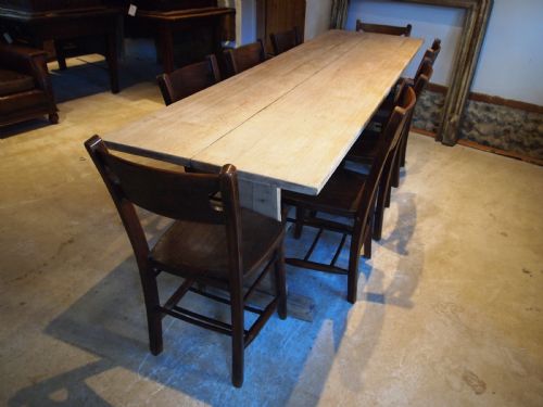 fig 2. Table Refectory Bramdean School Oak dining Edwardian c1900