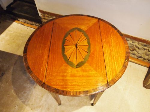 fig 2. Table outstanding fine quality Edwardian Satinwood Pembroke table c1900