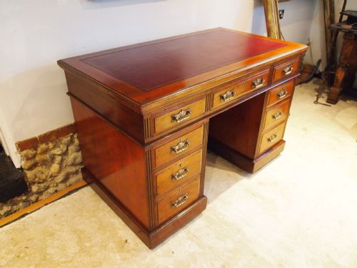 Desk Stunning 3 Part Victorian Walnut Arts and Crafts Hobbs and Co C1870