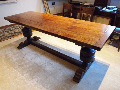 Table Refectory Farmhouse Dining Oak 17th Century Style C1900