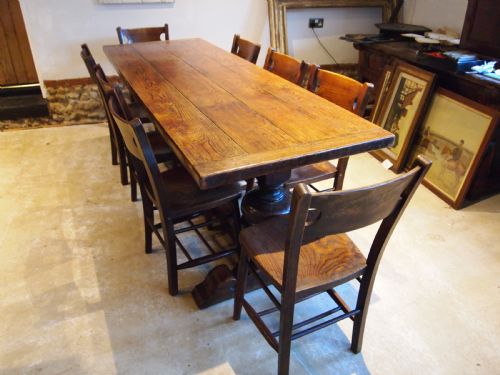 fig 1. Table refectory farmhouse dining Oak 17th century style c1900