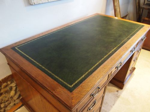 fig 3. Desk wonderful Arts and Crafts Victorian Oak by Maple & Co c1890