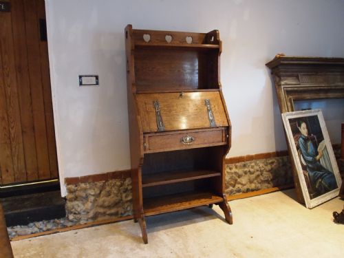 Bookcase Bureau Arts and Crafts Oak C1900