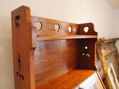 fig 2. Bookcase bureau Arts and Crafts Oak c1900