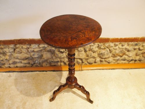 Table Very Rare Wych or Burr Elm Hall Side Lamp George III C1800