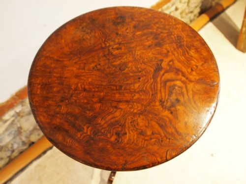 fig 1. Table very rare Wych or Burr Elm hall side lamp George III c1800
