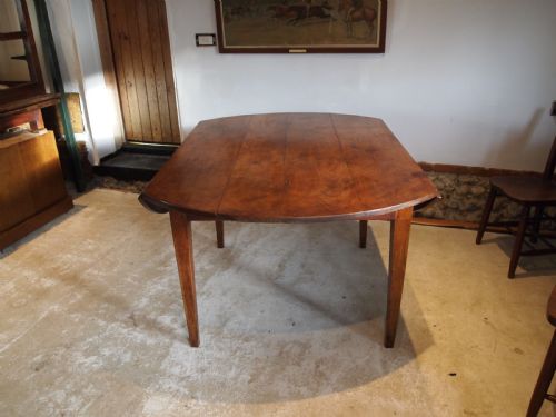 fig 1. Table rare French Cherry round refectory farmhouse dining c1840