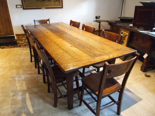 fig 2. Table stunning English Oak Refectory farmhouse dining provenance c1780