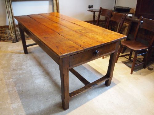 Table French Oak and Pine Refectory Farmhouse Dining Table C1800