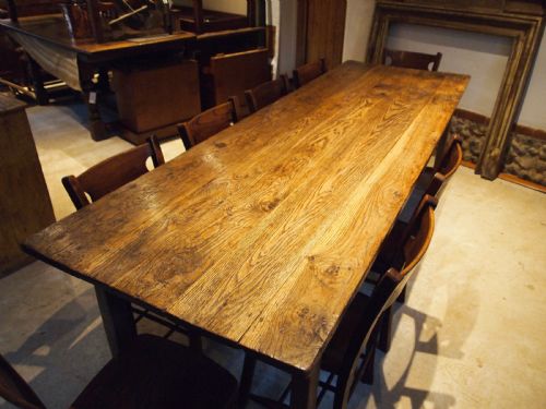 Table Outstanding Refectory Dining George III Oak Farmhouse C1800
