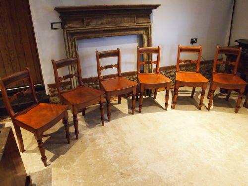 fig 2. Chairs rare set of six George IV Essex bar back chairs c1820