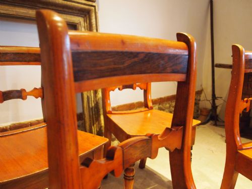 fig 3. Chairs rare set of six George IV Essex bar back chairs c1820