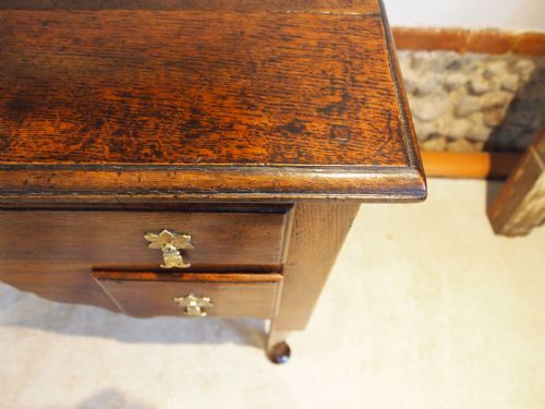 fig 2. Table lowboy outstanding George II Oak hall lamp side c1740