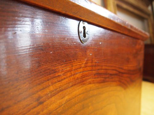 fig 1. Chest trunk coffer blanket box George III Elm c1800