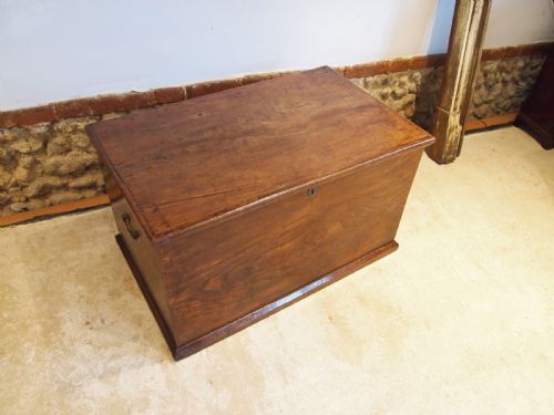 fig 2. Chest trunk coffer blanket box George III Elm c1800