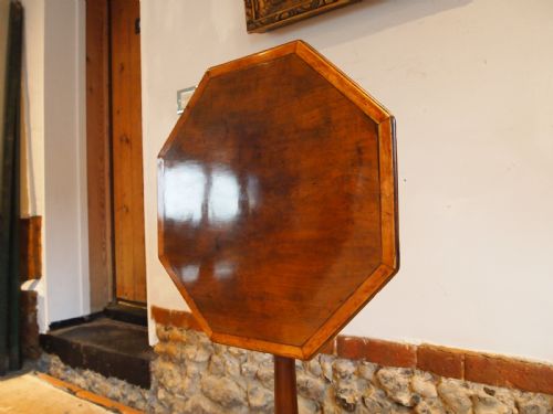 fig 1. Table rare fine Sheraton side hall wine lamp tilt top Mahogany c1780