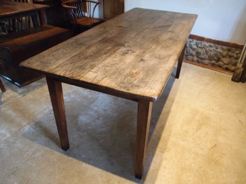 Table Rare French Chestnut Refectory Farmhouse Dining C1800