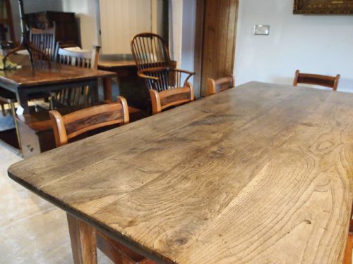 fig 1. Table rare French Chestnut refectory farmhouse dining c1800