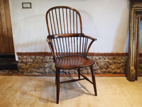 Chairs Wonderful High Back George III Windsor Armchair C1800