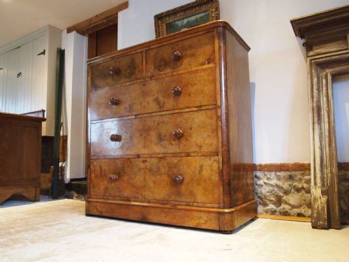 Chest of Drawers Finest Burr Walnut Victorian Chest London C1860