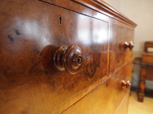 fig 1. Chest of drawers finest Burr Walnut Victorian chest London c1860