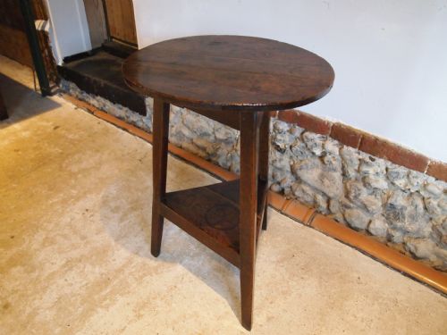 Table Wonderful George III Oak Cricket Table Hall Lamp Side C1770