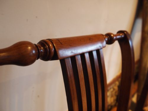 fig 2. Chairs 5 rare regency Fruitwood and Elm kitchen dining chairs c1820