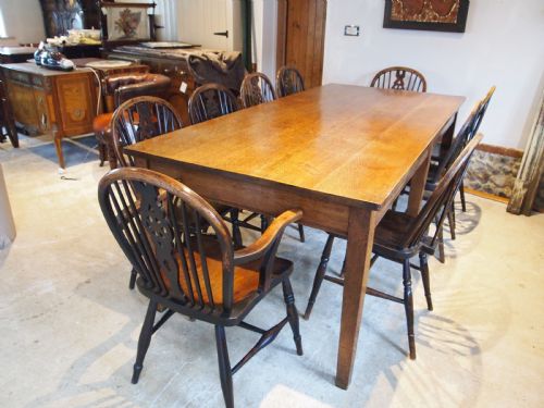 fig 3. Table refectory dining English Oak great provenance Edwardian c1900