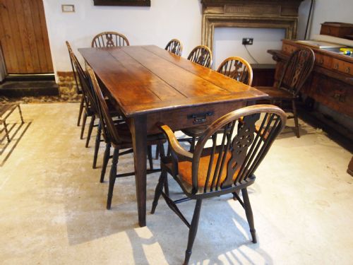 fig 1. Table refectory French dining farmhouse Cherry wood c1800