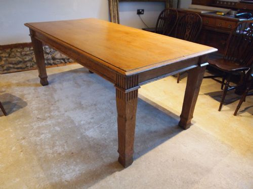 Table Refectory Dining Edwardian Oak C1900