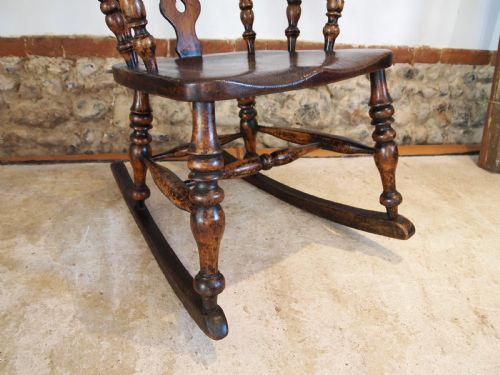 fig 3. Chair Rocking chair Victorian Windsor Ash Elm c1860