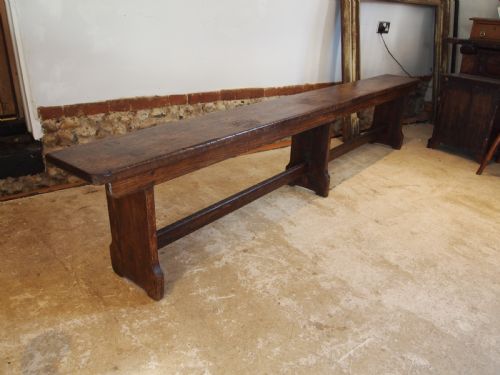 Bench Settle Pew Victorian Oak Refectory C1880