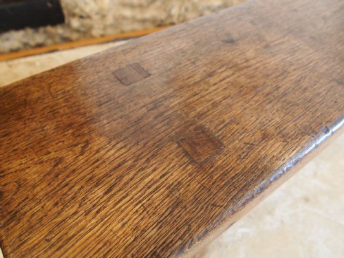 fig 2. Bench settle pew Victorian Oak refectory c1880