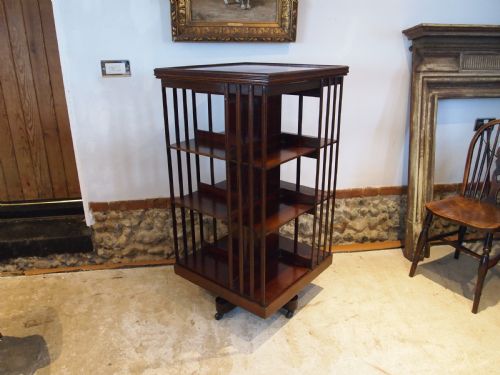 Bookcase Revolving Fine Quality James Shoolbred Victorian C1880