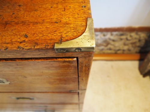 fig 3. Chest of drawers Military campaign compact size Mahogany c1840 