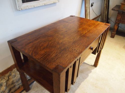 fig 2. Desk Rare Arts and Crafts Gustav Stickley Oak c1900