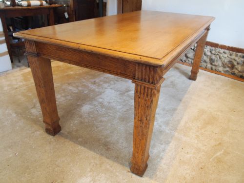 Table Oak Refectory Dining Edwardian Farmhouse C1900