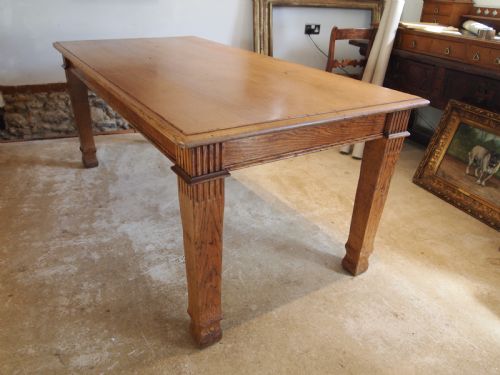 fig 2. Table Oak refectory dining Edwardian farmhouse c1900
