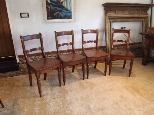 Chairs Set of Four Essex Bar Back Elm Kitchen Dining C1820