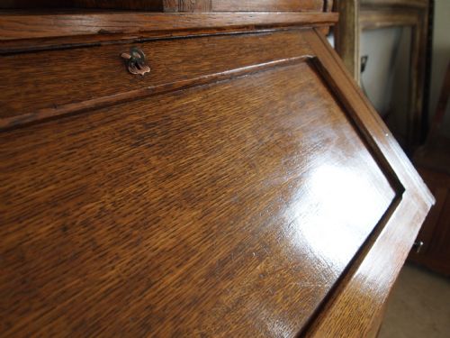 fig 1. Bureau bookcase fine Arts and Crafts Oak c1900