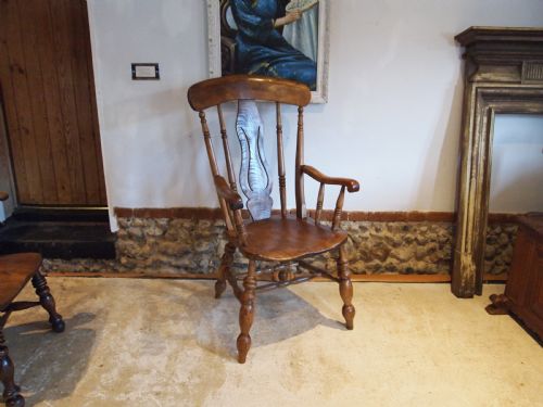 Chair Fantastic Victorian Windsor Grandfather Chair C1870