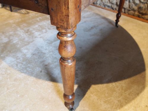 fig 2. Table rare English Walnut country refectory dining table c1820