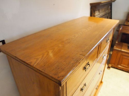 fig 2. Chest of drawers rare slim Arts and Crafts Ash Victorian c1880