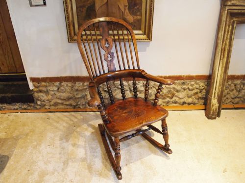 Chair Rocking Chair Victorian Windsor Ash/elm C1860