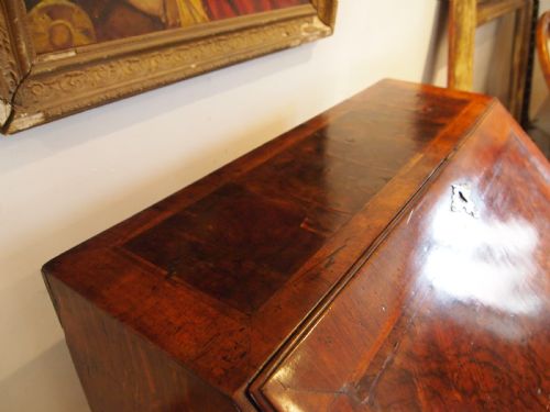 fig 3. Bureau desk Small outstanding George II Walnut c1740