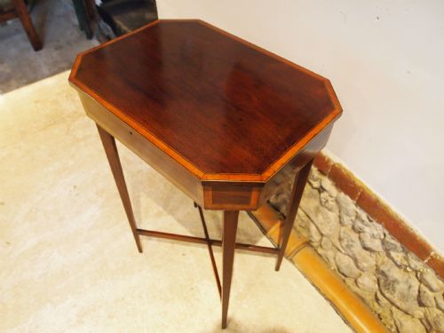 Table Fine George III Mahogany Sheraton Side Hall Lamp C1790
